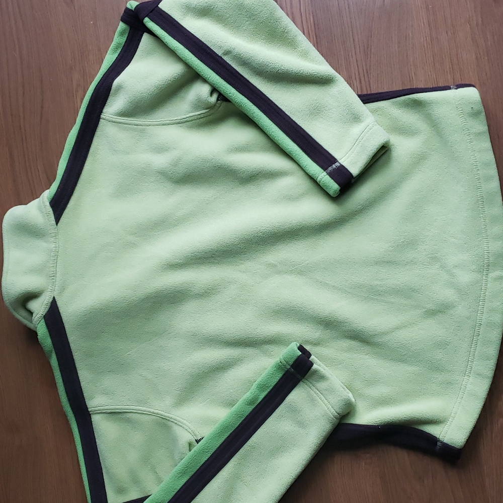 💥Host Pick❣💥 Columbia Lime Green Zippered Fleece Jacket Women's Size Medium - Picture 5 of 10